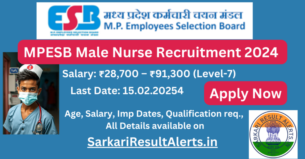 MPESB Male Nurse Recruitment 2024