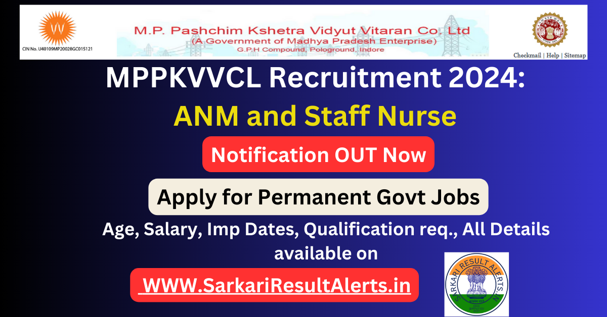 MPPKVVCL Recruitment for ANM and Staff Nurse