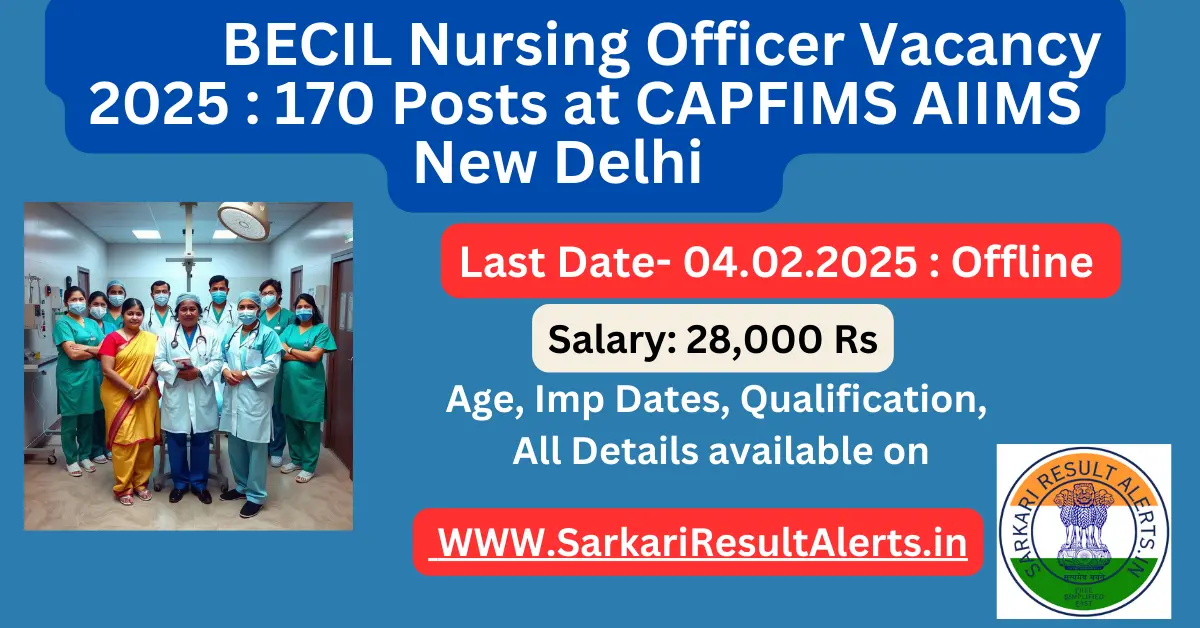 BECIL Nursing Officer Vacancy 2025