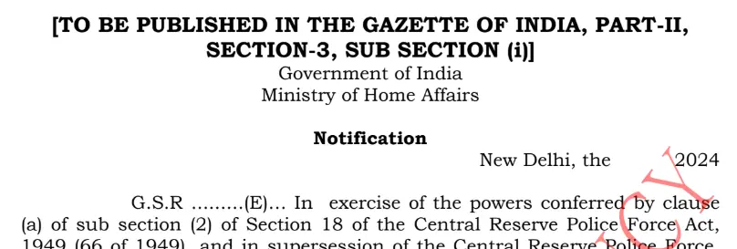 CRPF Nursing Assistant Vacancy 2025 Notification 
