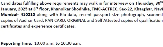 TMC STAFF NURSE walk in interview