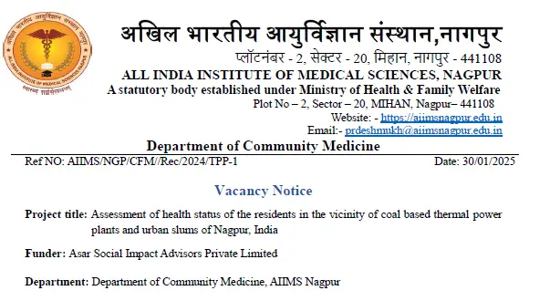 AIIMS Nagpur Junior Nurse Recruitment 2025
